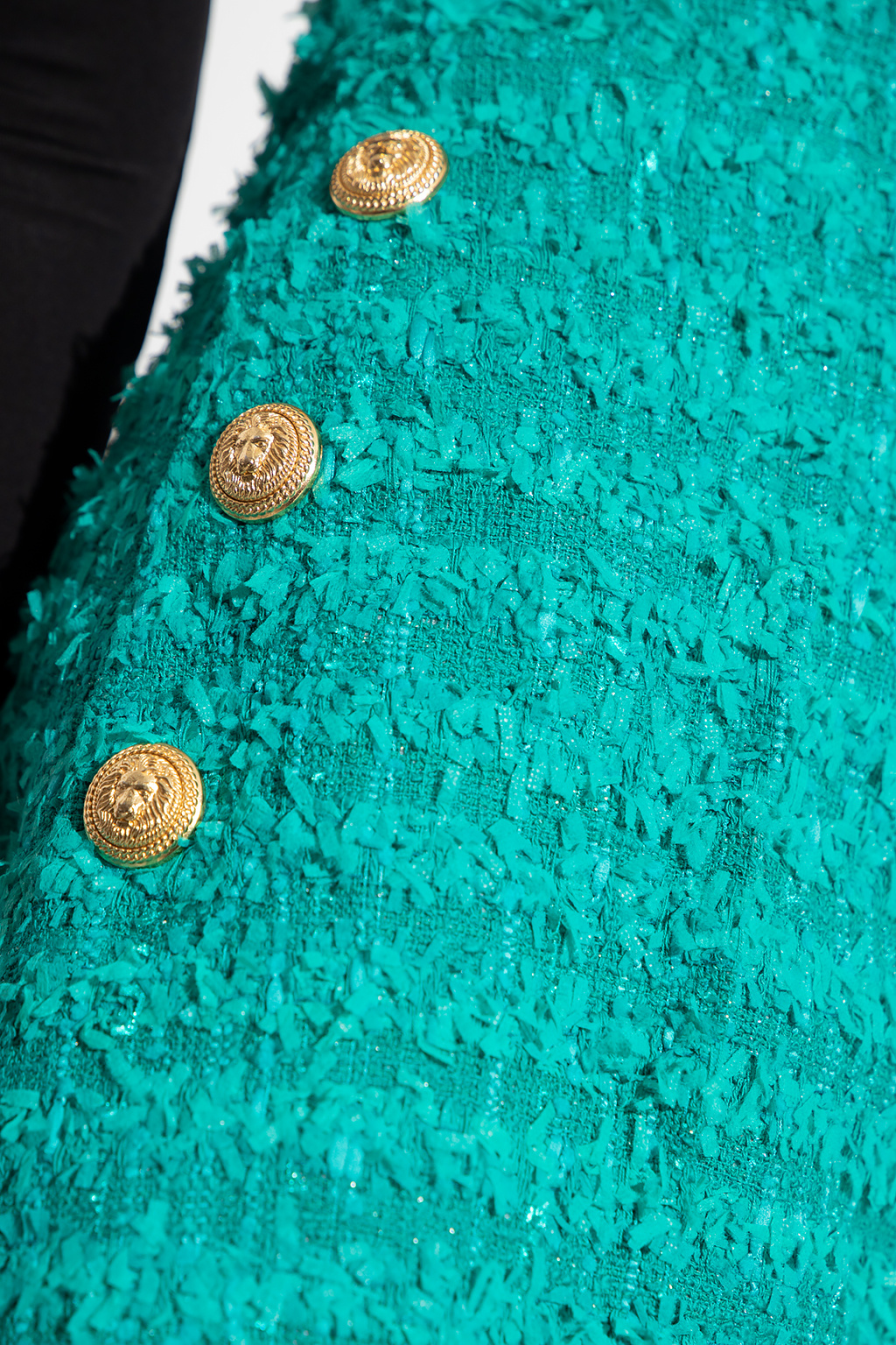 【送料&関税込】Balmain Tweed Shorts balmain logo boxer | Green Tweed shorts Balmain